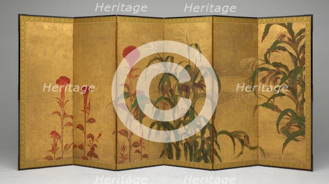 Maize and Cockscombs, mid 17th century. Creator: Unknown.