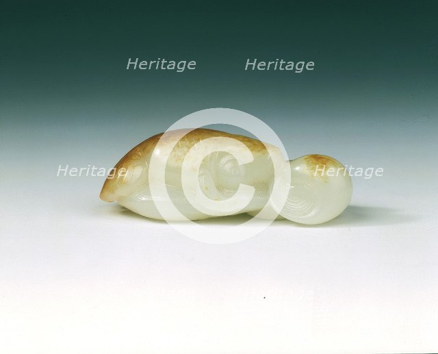 Jade goldfish and shells, Qing dynasty, China, probably early 18th century. Artist: Unknown