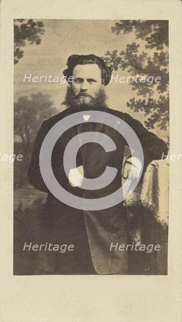 Portrait of Ludwik Mieroslawski (1814-1878), ca 1863. Creator: Anonymous.