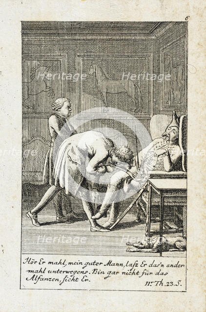 Plate 6 for J.G. Muller's 'Siegfried von Lindenberg', 1783. Creator: Daniel Nikolaus Chodowiecki.