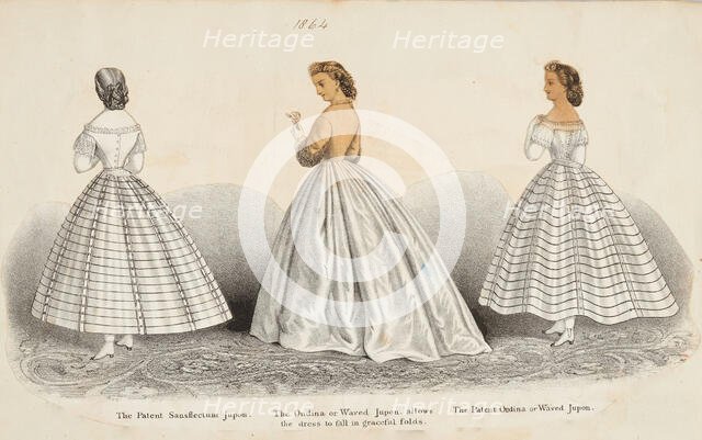 Costume plates, 1864. Creator: Unknown.