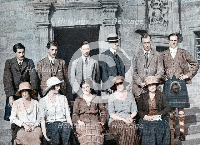 The Duke of York with the Earl of Strathmore's shooting party, Glamis Castle, 1921, (1923).  Creator: Unknown.