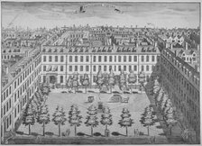 Bird's-eye view of Devonshire Square, City of London, 1740.                                          Artist: Sutton Nicholls
