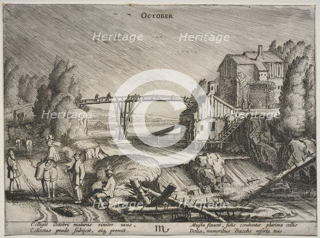 The Twelve Months: October. Creator: Jan van de Velde (Dutch, 1620-1662).