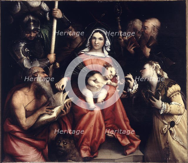 The Mystical Marriage of Saint Catherine, 1524. Creator: Lotto, Lorenzo (1480-1556).