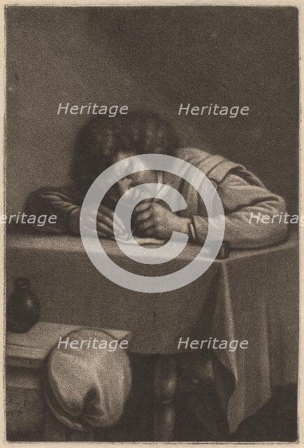 A Man Writing at a Table. Creator: Wallerant Vaillant.