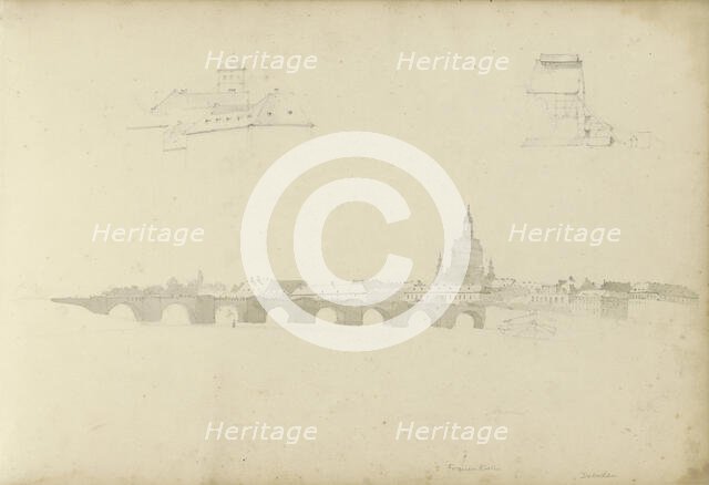 View of Dresden with the Frauenkirche, 1820-1896. Creator: Kasparus Karsen.