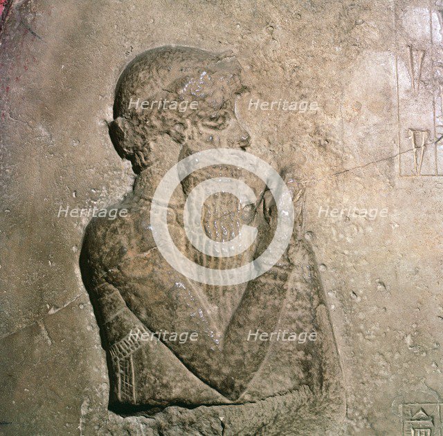 Tablet showing King Hammurapi at worship, First Dynasty of Babylon, about 1760-1750 BC. Artist: Unknown