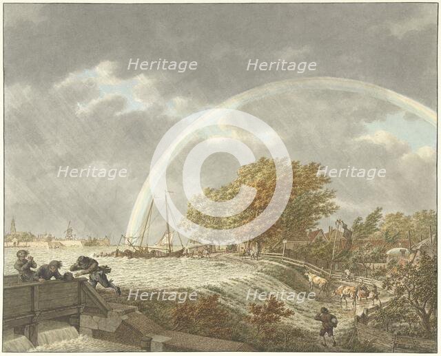 Autumn, evening and water; the four seasons, times of day and elements, 1797. Creator: Jacob Cats.