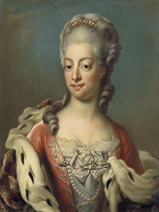 Sofia Magdalena, 1746-1813, Princess of Denmark, Queen of Sweden, 1788. Creator: Jakob Bjorck.
