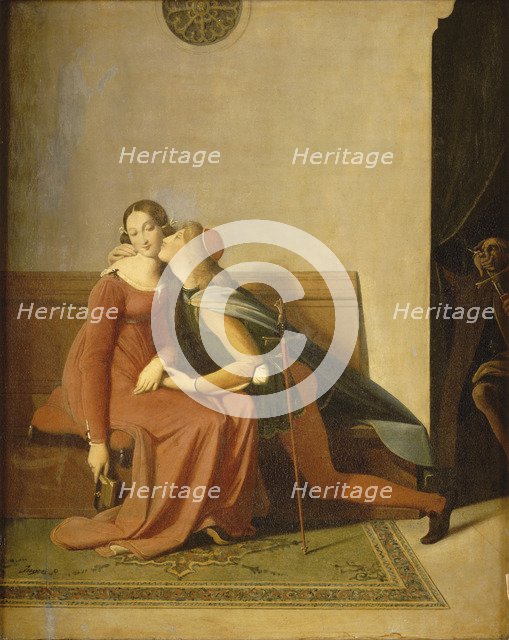 Paolo and Francesca. Artist: Ingres, Jean Auguste Dominique (1780-1867)