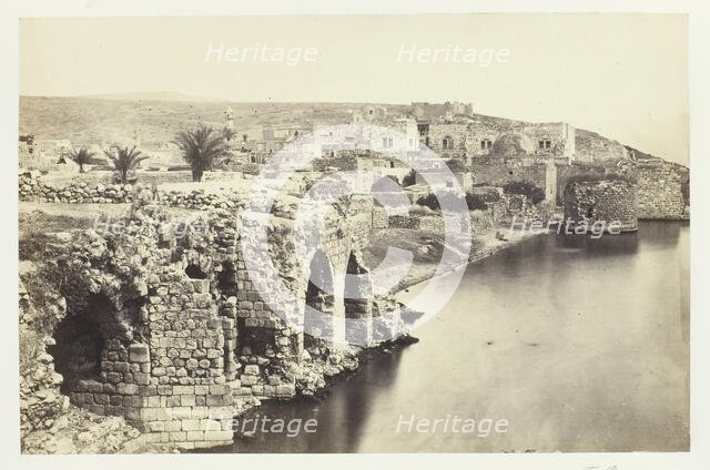 The Town and Lake of Tiberias, from the South, 1857. Creator: Francis Frith.