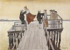 Dance on the Quay, 1899. Creator: Hugo Simberg.