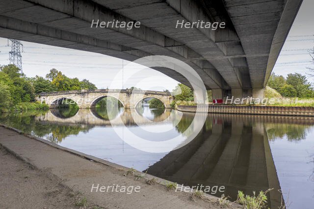 Ferry Bridge, Old Great North Road, Ferrybridge, Brotherton, Selby, North Yorkshire, 2020. Creator: Alun Bull.