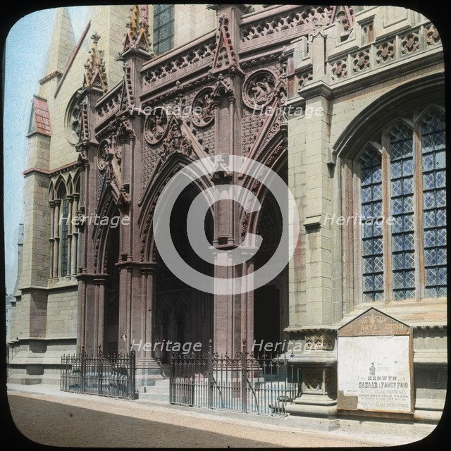 Porch of Truro Cathedral, Cornwall, early 20th century.  Artist: Church Army Lantern Department