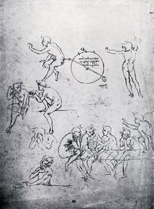 Studies for 'The Adoration of the Magi' and 'The Last Supper', 15th century (1930).Artist: Leonardo da Vinci