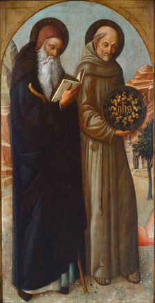 Saint Anthony Abbot and Saint Bernardino of Siena, 1459. Creator: Jacopo Bellini.