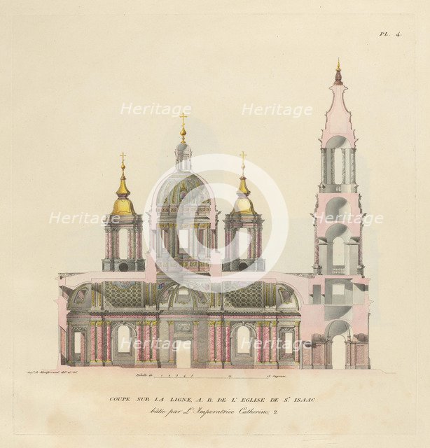 The Saint Isaac's Cathedral, 1820. Artist: Montferrand, Auguste, de (1786-1858)