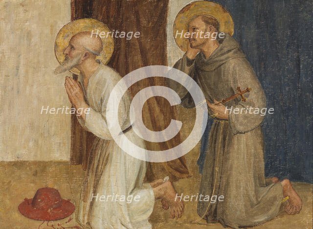 P. Hieronymus and P. Franciscus, copy after Fra Angelico, 1895. Creator: Maria Wiik.