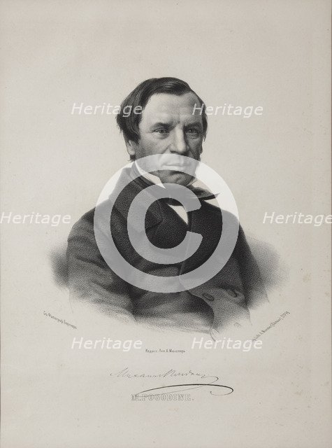 Portrait of the historian and journalist Michail Petrovich Pogodin (1800-1875), 1860s.