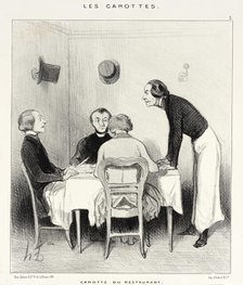 Carotte du Restaurant, 1844. Creator: Honore Daumier.