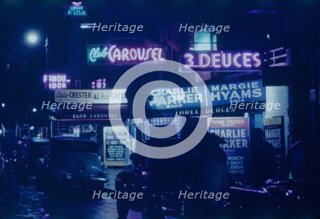 52nd Street, New York, N.Y., ca. 1948. Creator: William Paul Gottlieb.