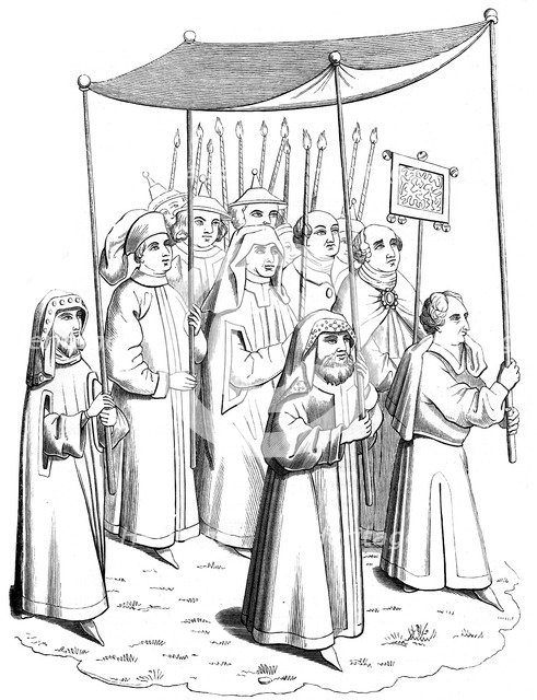 The Jewish procession going to meet the Pope at the Council of Constance, 15th century (1849). Artist: Unknown