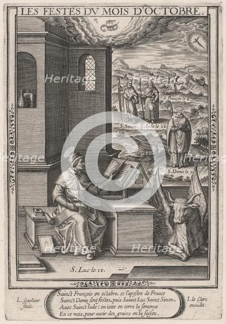 Les Festes du mois de Octobre (October: Saint Luke), 1603. Creator: Leonard Gaultier.