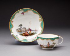Cup and Saucer, Meissen, 1763/74. Creator: Meissen Porcelain.