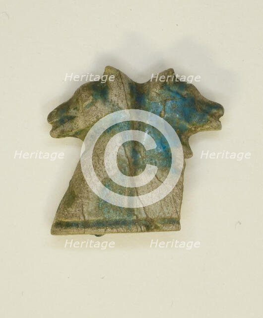 Amulet of Two Back to Back Canine Heads, Egypt, First Intermediate Period? (about 2160 BCE). Creator: Unknown.