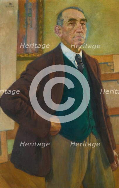 Self Portrait in a Green Waistcoat, 1924. Creator: Rysselberghe, Théo van (1862-1926).