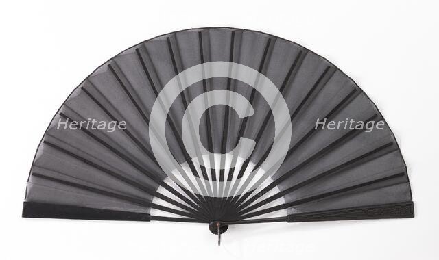 Mourning fan, American, 1887-89. Creator: Unknown.