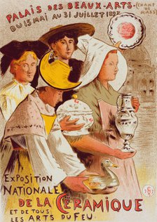 Affiche pour l' "Exposition nationale de la Céramique et de tous les Arts du feu", c1899. Creator: Etienne Moreau-Nelaton.