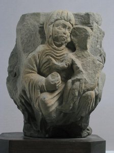 Capital with Adoration of the Magi, French, second half 12th century. Creator: Unknown.