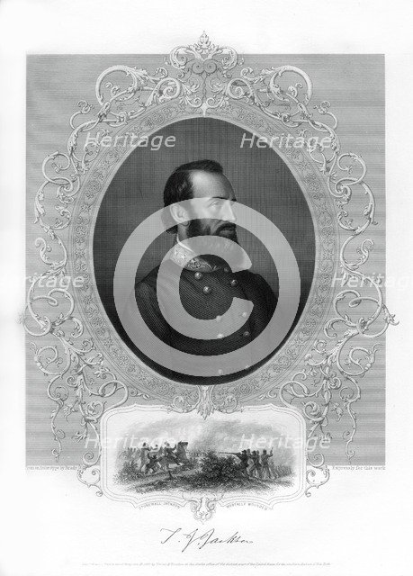 Thomas Jonathan Stonewall Jackson, Confederate general during the American Civil War, 1862-1867. Artist: Unknown