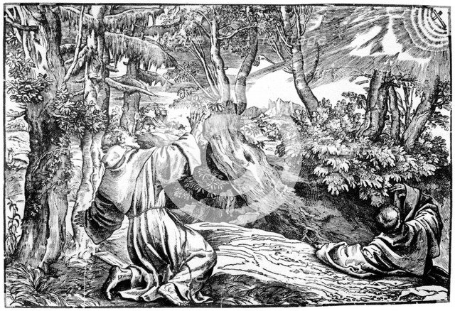 'St Francis Receiving the Stigmata', 1937. Artist: Nicolo Boldrini