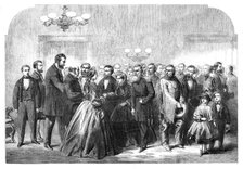 New Year's Reception at the White House, Washington - from a sketch by our special artist, 1862. Creator: Unknown.