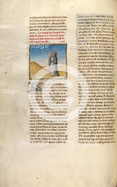 The Creation of the Stars; Miroir Historial, about 1475. Creator: Unknown.