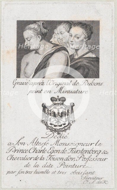 Diana and three nymphs from "Diana Returning from the Chase", ca. 1750-1850. Creator: Anon.