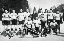 Great Britain ice hockey team, Winter Olympic Games, Garmisch-Partenkirchen, Germany, 1936. Artist: Unknown