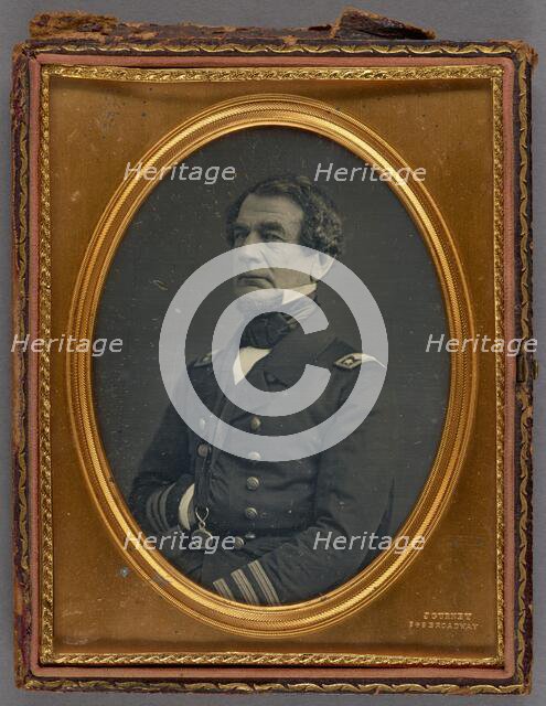 Portrait of an Unidentified American Navy Captain, about 1855. Creator: Jeremiah Gurney.