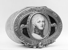 Snuffbox with miniature of Alexander I of Russia, 1763-64. Creator: Jean George.