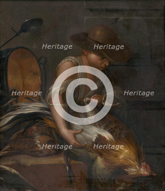 Boy with Poultry, 1600-1800. Creator: Unknown.
