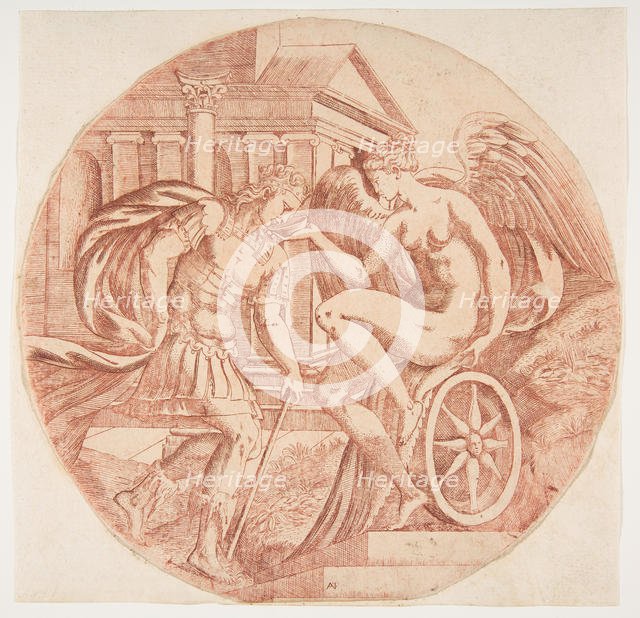 Fortune Making a Prince Drink, ca. 1543. Creator: Antonio Fantuzzi.