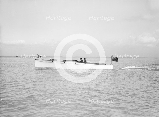 The motor launch 'Wendy' under way, 1913. Creator: Kirk & Sons of Cowes.