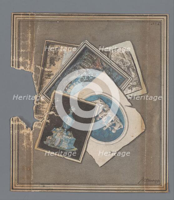 Trompe l'oeil with five drawings and prints, 1793. Creator: J. van Sittert.