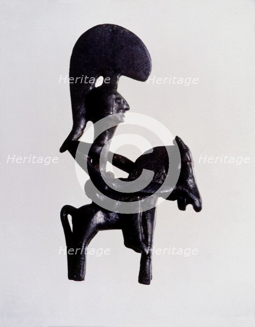 Iberian Bronze figure known as Warrior of the Bastida of the Alcuses, from Moixent (Valencia).