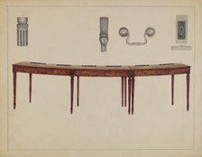 Desk (in two sections) Used by Members of Congress, 1936. Creator: Rollington Campbell.