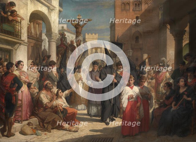 Good Friday Procession in Seville, 1885. Creator: Nicaise de Keyser.