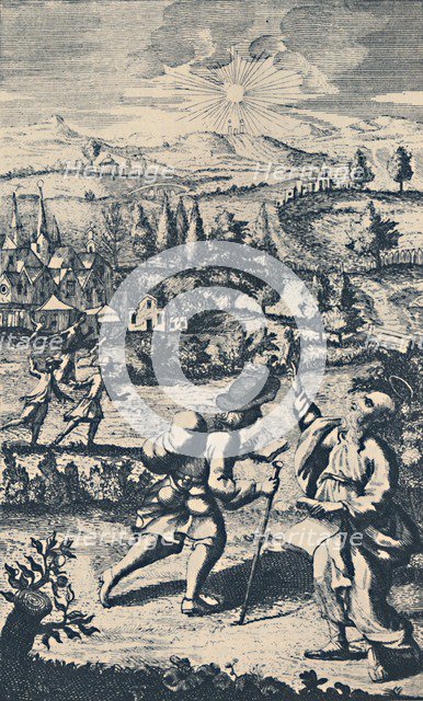 'Christian Meeting Evangelist', 1767, (1947). Artist: Unknown.